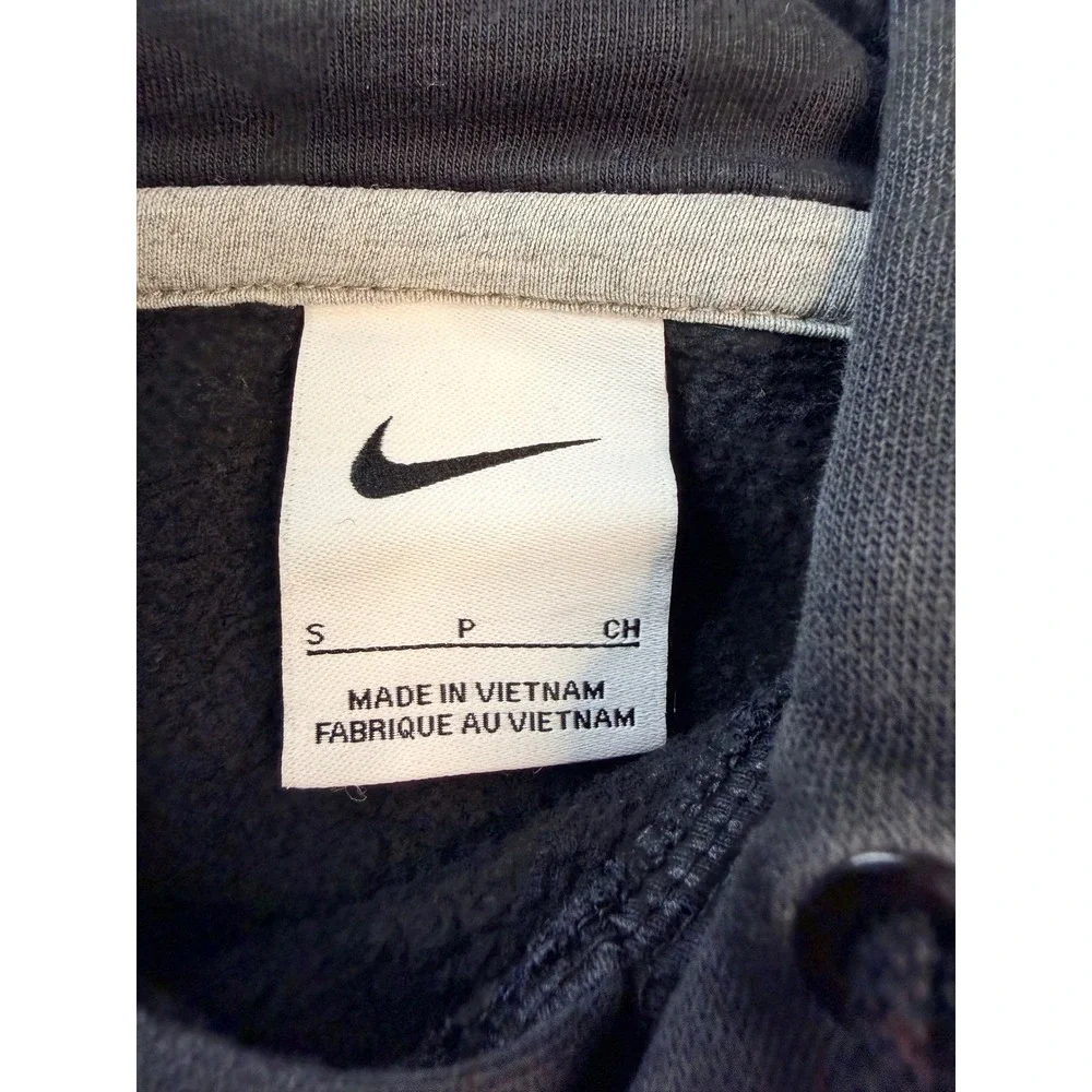 Nike Baseball Hoodie Mens Small Black Fleece Pullover Graphic Sweatshirt